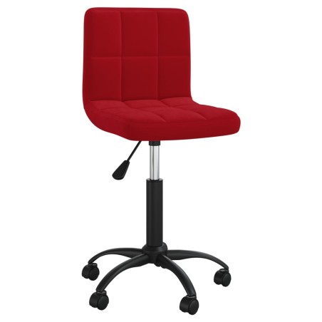 vidaXL Sillas de comedor giratorias 4 uds terciopelo rojo vino tinto