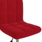 vidaXL Sillas de comedor giratorias 4 uds terciopelo rojo vino tinto
