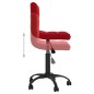 vidaXL Sillas de comedor giratorias 4 uds terciopelo rojo vino tinto
