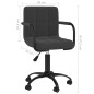 vidaXL Silla de comedor giratoria de terciopelo negro vidaXL Silla de comedor giratoria de terciopelo negro