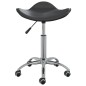 vidaXL Sillas de comedor giratorias 4 unidades cuero sintético negro