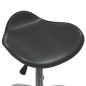 vidaXL Sillas de comedor giratorias 4 unidades cuero sintético negro