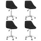 vidaXL Sillas de comedor giratorias 4 unidades cuero sintético negro vidaXL Sillas de comedor giratorias 4 unidades cuero sintético negro