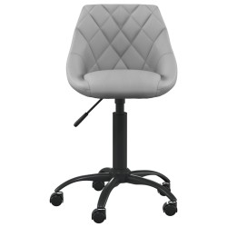 vidaXL Silla de oficina de terciopelo gris claro