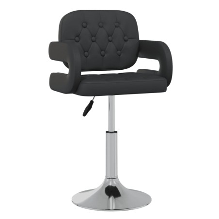 vidaXL Sillas comedor giratorias 4 unidades cuero sintético negro
