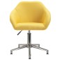 vidaXL Silla de comedor giratoria tela amarillo vidaXL Silla de comedor giratoria tela amarillo