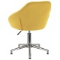 vidaXL Silla de comedor giratoria tela amarillo vidaXL Silla de comedor giratoria tela amarillo