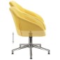 vidaXL Silla de comedor giratoria tela amarillo vidaXL Silla de comedor giratoria tela amarillo
