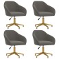 vidaXL Sillas de comedor giratorias 4 unidades terciopelo gris oscuro vidaXL Sillas de comedor giratorias 4 unidades terciopelo gris oscuro