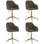 vidaXL Sillas de comedor giratorias 4 unidades terciopelo gris oscuro