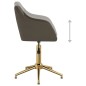 vidaXL Sillas de comedor giratorias 4 unidades terciopelo gris oscuro
