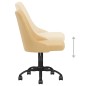 vidaXL Sillas de comedor giratorias 6 unidades tela amarillo vidaXL Sillas de comedor giratorias 6 unidades tela amarillo