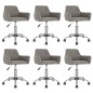 vidaXL Silla de comedor giratoria 6 uds terciopelo gris claro vidaXL Silla de comedor giratoria 6 uds terciopelo gris claro