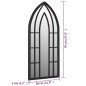 vidaXL Espejo de hierro negro para uso interior 70x30 cm vidaXL Espejo de hierro negro para uso interior 70x30 cm
