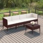 vidaXL Set muebles de jardín 5 pzas y cojines ratán sintético marrón vidaXL Set muebles de jardín 5 pzas y cojines ratán sintético marrón