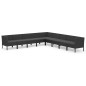 vidaXL Set de muebles de jardín 9 pzas cojines ratán sintético negro vidaXL Set de muebles de jardín 9 pzas cojines ratán sintético negro