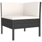 vidaXL Set de muebles de jardín 11 pzas cojines ratán sintético negro vidaXL Set de muebles de jardín 11 pzas cojines ratán sintético negro