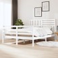 vidaXL Estructura de cama madera maciza blanco 120x200 cm vidaXL Estructura de cama madera maciza blanco 120x200 cm
