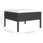 vidaXL Set muebles de jardín 10 pzas y cojines ratán sintético negro vidaXL Set muebles de jardín 10 pzas y cojines ratán sintético negro