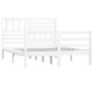 vidaXL Estructura de cama madera maciza blanco 120x200 cm vidaXL Estructura de cama madera maciza blanco 120x200 cm