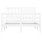 vidaXL Estructura de cama madera maciza blanco 120x200 cm vidaXL Estructura de cama madera maciza blanco 120x200 cm