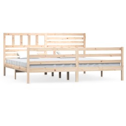 vidaXL Estructura de cama madera maciza Super King 6FT 180x200 cm