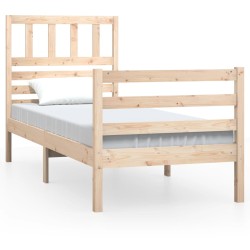 vidaXL Estructura de cama madera maciza 100x200 cm