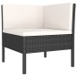 vidaXL Set de muebles de jardín 11 pzas cojines ratán sintético negro vidaXL Set de muebles de jardín 11 pzas cojines ratán sintético negro