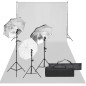 vidaXL Kit de estudio fotográfico con set de luces y fondo vidaXL Kit de estudio fotográfico con set de luces y fondo