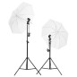 vidaXL Kit de estudio fotográfico con set de luces, fondo y reflector vidaXL Kit de estudio fotográfico con set de luces, fondo y reflector
