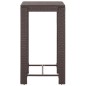 vidaXL Set de bar de jardín 3 piezas y cojines ratán sintético marrón vidaXL Set de bar de jardín 3 piezas y cojines ratán sintético marrón