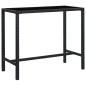 vidaXL Set de bar de jardín 7 pzas y cojines ratán sintético negro vidaXL Set de bar de jardín 7 pzas y cojines ratán sintético negro