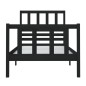vidaXL Estructura de cama madera maciza negra 75x190 cm vidaXL Estructura de cama madera maciza negra 75x190 cm