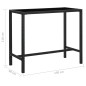 vidaXL Set de bar de jardín 7 pzas y cojines ratán sintético negro vidaXL Set de bar de jardín 7 pzas y cojines ratán sintético negro