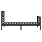 vidaXL Estructura de cama madera maciza negra 75x190 cm vidaXL Estructura de cama madera maciza negra 75x190 cm