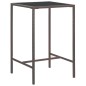 vidaXL Set de bar de jardín 5 pzas con cojines ratán sintético marrón vidaXL Set de bar de jardín 5 pzas con cojines ratán sintético marrón