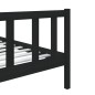 vidaXL Estructura de cama madera maciza negra 75x190 cm vidaXL Estructura de cama madera maciza negra 75x190 cm