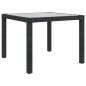 vidaXL Juego de comedor exterior 3 pzas con cojines ratán negro vidaXL Juego de comedor exterior 3 pzas con cojines ratán negro