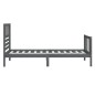 vidaXL Estructura de cama madera maciza individual gris 90x190 cm vidaXL Estructura de cama madera maciza individual gris 90x190 cm