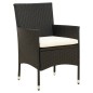 vidaXL Juego de comedor de jardín 7 piezas ratán sintético negro vidaXL Juego de comedor de jardín 7 piezas ratán sintético negro