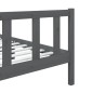 vidaXL Estructura de cama madera maciza individual gris 90x190 cm vidaXL Estructura de cama madera maciza individual gris 90x190 cm