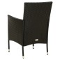 vidaXL Juego de comedor de jardín 7 piezas ratán sintético negro vidaXL Juego de comedor de jardín 7 piezas ratán sintético negro