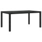 vidaXL Juego de comedor de jardín 7 piezas ratán sintético negro vidaXL Juego de comedor de jardín 7 piezas ratán sintético negro