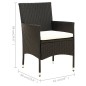 vidaXL Juego de comedor de jardín 7 piezas ratán sintético negro vidaXL Juego de comedor de jardín 7 piezas ratán sintético negro