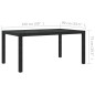 vidaXL Juego de comedor de jardín 7 piezas ratán sintético negro vidaXL Juego de comedor de jardín 7 piezas ratán sintético negro