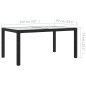 vidaXL Juego de comedor de jardín 5 pzas con cojines ratán PE negro vidaXL Juego de comedor de jardín 5 pzas con cojines ratán PE negro