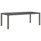 vidaXL Set de comedor de jardín 9 pzas y cojines ratán sintético gris