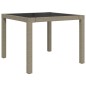 vidaXL Set de comedor de jardín 3 pzas y cojines ratán sintético beige