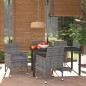 vidaXL Juego muebles jardín 5 pzas con cojines ratán sintético gris