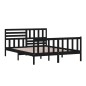 vidaXL Estructura de cama de madera maciza negra 150x200 cm vidaXL Estructura de cama de madera maciza negra 150x200 cm